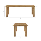 Modway Alvia 7-Piece Oak Wood Extendable Dining Table and Chairs Set