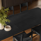 Modway Alvia 9-Piece Oak Wood Extendable Dining Table and Chairs Set