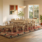Modway Alvia 9-Piece Oak Wood Extendable Dining Table and Chairs Set