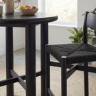 Modway Alvia 3-Piece Round Oak Wood Bar Table With Bar Stools Set