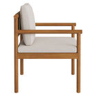 Modway Eleni Outdoor Patio Teak Wood Rope Dining Chair