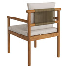 Modway Eleni Outdoor Patio Teak Wood Rope Dining Chair