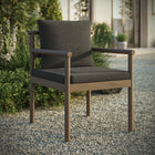 Modway Eleni Outdoor Patio Teak Wood Rope Dining Chair