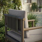 Modway Eleni Outdoor Patio Teak Wood Rope Dining Chair