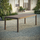 Modway Eleni 89-Inch Outdoor Patio Teak Wood Dining Table
