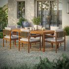 Modway Eleni 7 Piece Outdoor Patio Teak Wood Dining Set