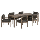 Modway Eleni 7 Piece Outdoor Patio Teak Wood Dining Set