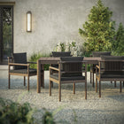 Modway Eleni 7 Piece Outdoor Patio Teak Wood Dining Set