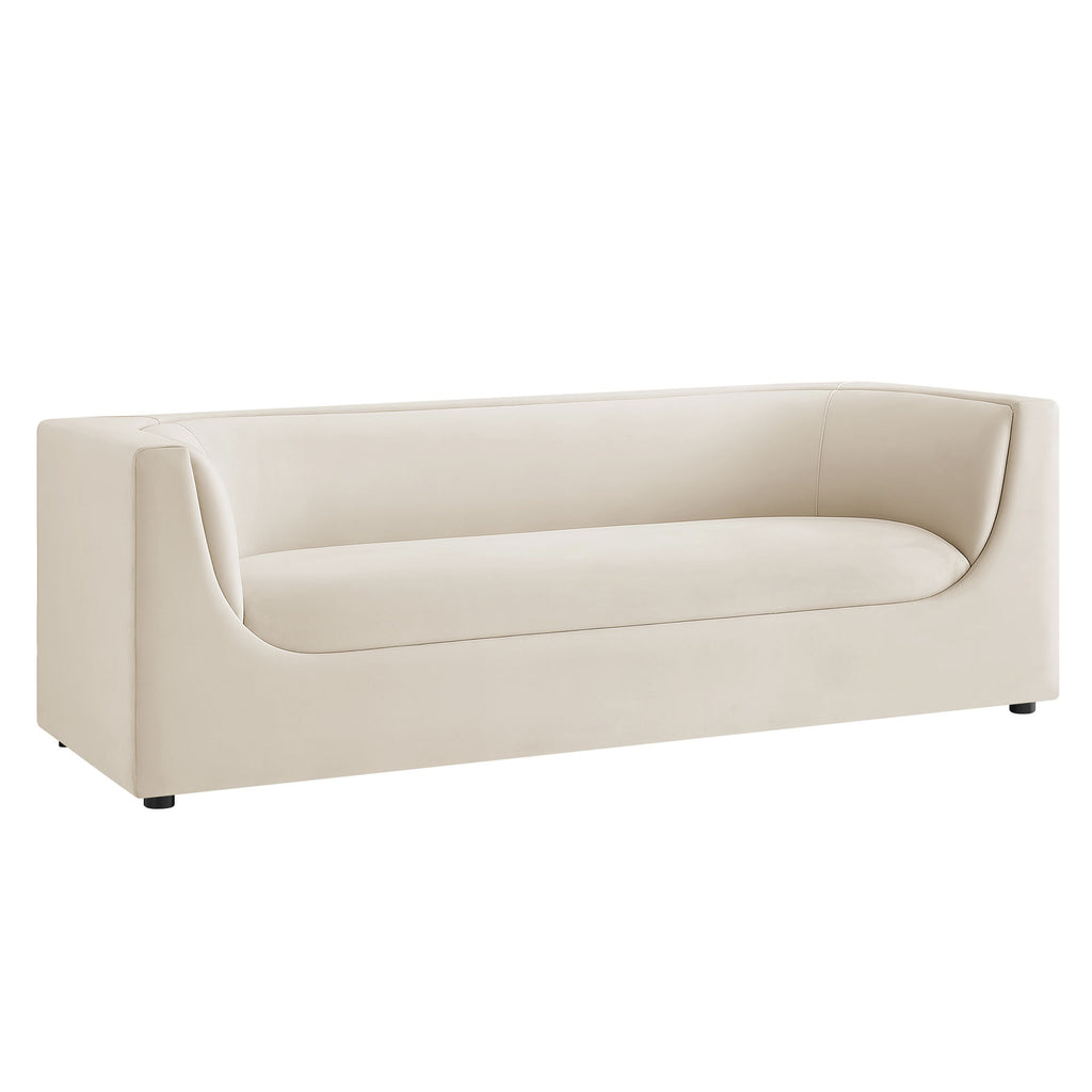 Modway Hilda 86" Curved Back Performance Velvet Sofa