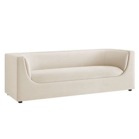 Modway Hilda 86" Curved Back Performance Velvet Sofa
