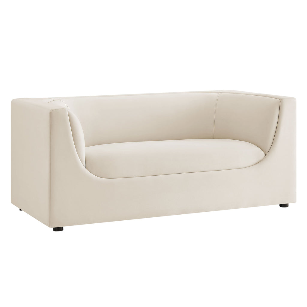 Modway Hilda 67" Curved Back Performance Velvet Loveseat