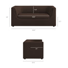 Modway Hilda 67" Curved Back Performance Velvet Loveseat