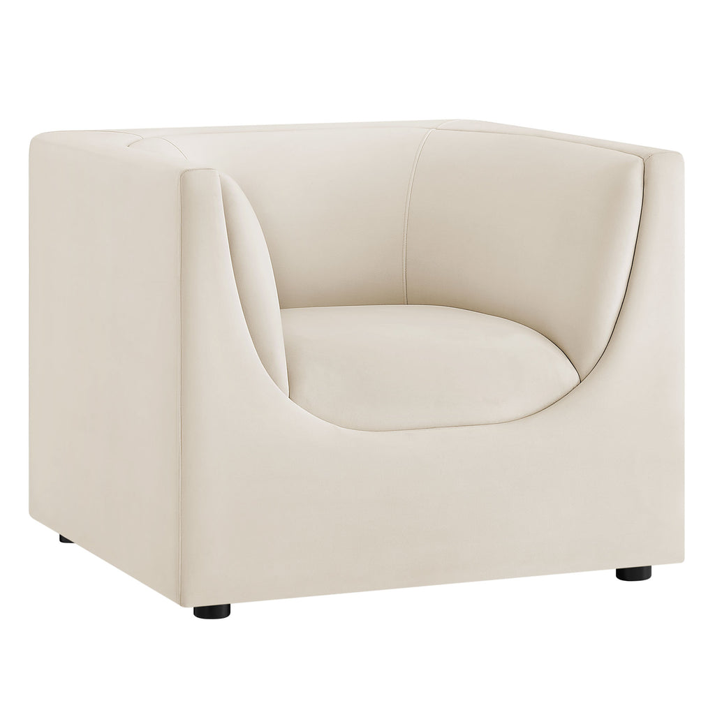 Modway Hilda Curved Back Performance Velvet Armchair