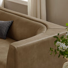 Modway Hilda 86" Curved Back Vegan Leather Sofa