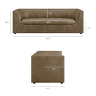 Modway Hilda 86" Curved Back Vegan Leather Sofa