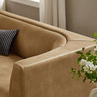 Modway Hilda 86" Curved Back Vegan Leather Sofa