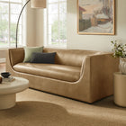 Modway Hilda 86" Curved Back Vegan Leather Sofa