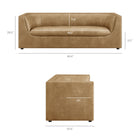 Modway Hilda 86" Curved Back Vegan Leather Sofa