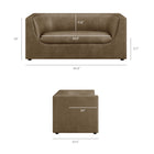 Modway Hilda 67" Curved Back Vegan Leather Loveseat