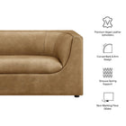 Modway Hilda 67" Curved Back Vegan Leather Loveseat