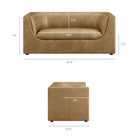 Modway Hilda 67" Curved Back Vegan Leather Loveseat