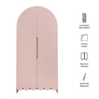 Modway Dahlia 78 Inch Fluted and Scalloped Arched Storage Cabinet