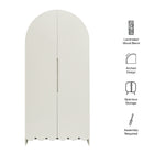 Modway Dahlia 78 Inch Fluted and Scalloped Arched Storage Cabinet