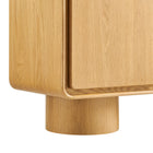 Modway Lumo 3-Door Curved Wood Accent Cabinet