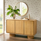 Modway Lumo 3-Door Curved Wood Accent Cabinet