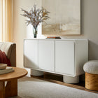 Modway Lumo 3-Door Curved Wood Accent Cabinet