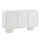 Modway Lumo 3-Door Curved Wood Accent Cabinet