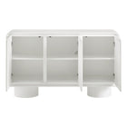 Modway Lumo 3-Door Curved Wood Accent Cabinet
