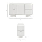 Modway Lumo 3-Door Curved Wood Accent Cabinet