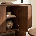 Modway Lumo 3-Door Curved Wood Accent Cabinet