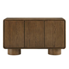Modway Lumo 3-Door Curved Wood Accent Cabinet