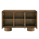 Modway Lumo 3-Door Curved Wood Accent Cabinet