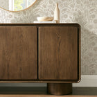 Modway Lumo 3-Door Curved Wood Accent Cabinet