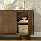 Modway Lumo 3-Door Curved Wood Accent Cabinet