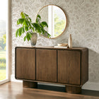 Modway Lumo 3-Door Curved Wood Accent Cabinet