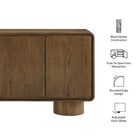Modway Lumo 3-Door Curved Wood Accent Cabinet