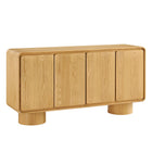 Modway Lumo 4-Door Curved Wood Accent Cabinet