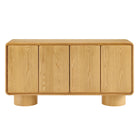Modway Lumo 4-Door Curved Wood Accent Cabinet