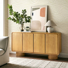 Modway Lumo 4-Door Curved Wood Accent Cabinet