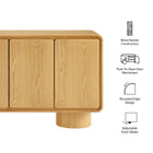 Modway Lumo 4-Door Curved Wood Accent Cabinet