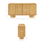 Modway Lumo 4-Door Curved Wood Accent Cabinet