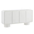 Modway Lumo 4-Door Curved Wood Accent Cabinet