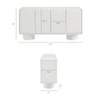 Modway Lumo 4-Door Curved Wood Accent Cabinet