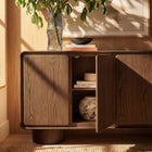 Modway Lumo 4-Door Curved Wood Accent Cabinet