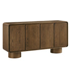 Modway Lumo 4-Door Curved Wood Accent Cabinet