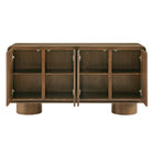 Modway Lumo 4-Door Curved Wood Accent Cabinet